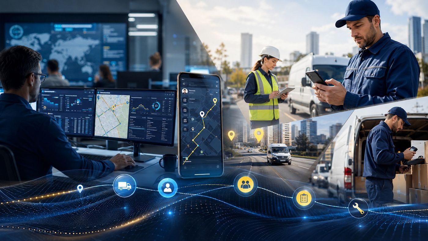Mobile workforce dispatch and field team tracking