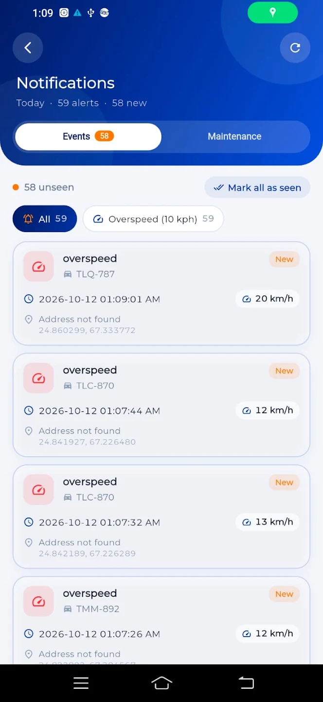 VALS mobile application screen 1
