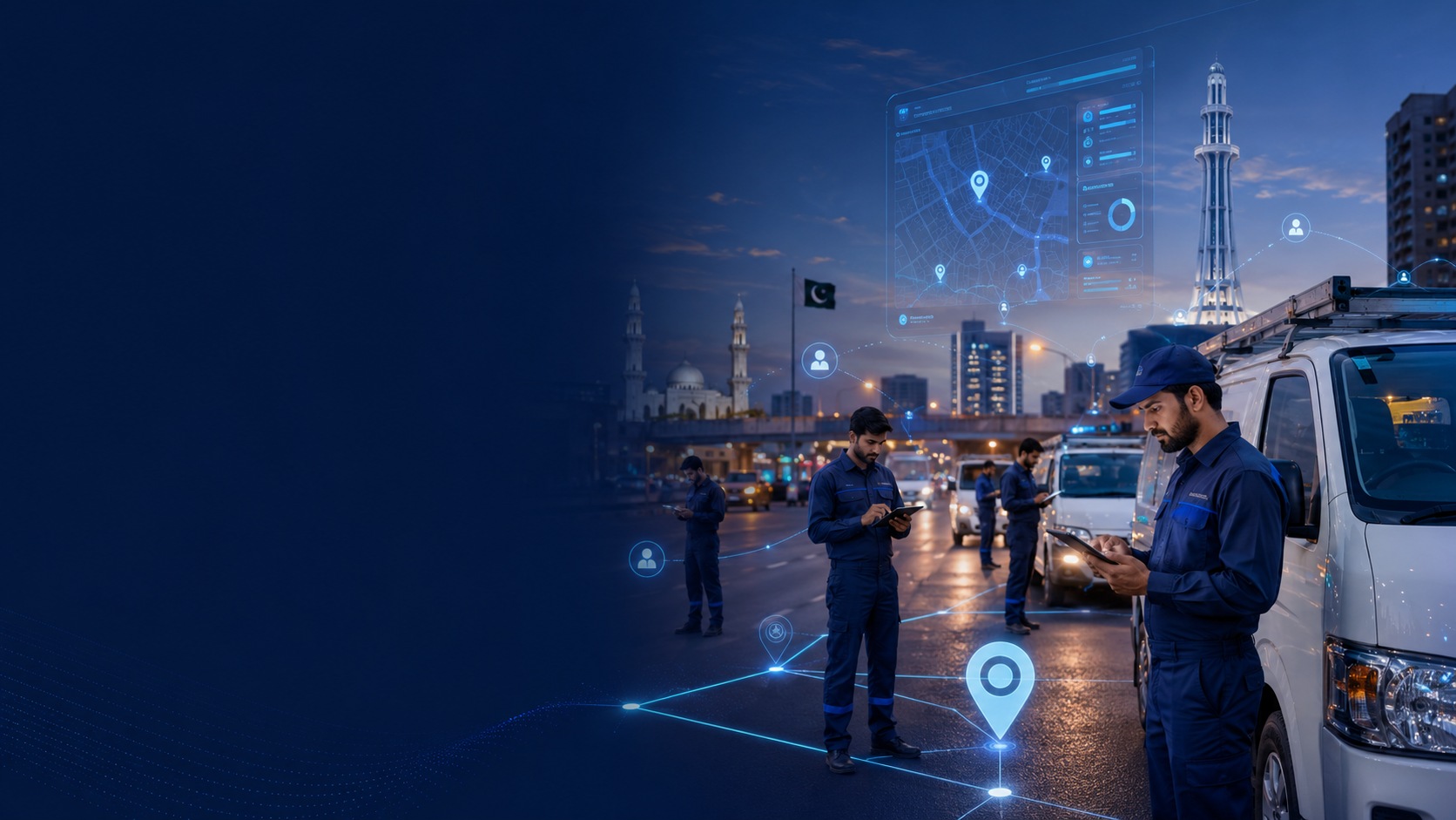 Coordinate mobile workforce teams with live dispatch visibility.